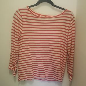 Candy striped 3/4 sleeve top